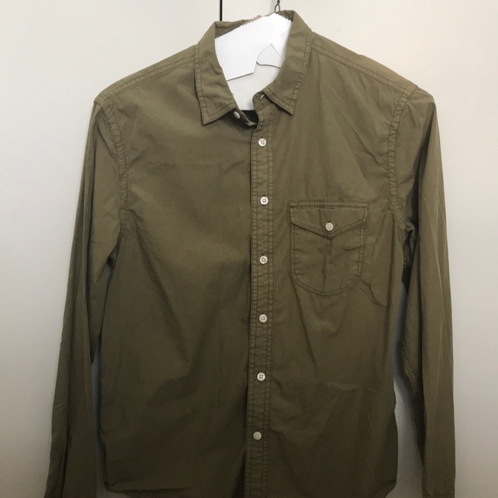 CPO Provisions Olive Green Button Down Shirt